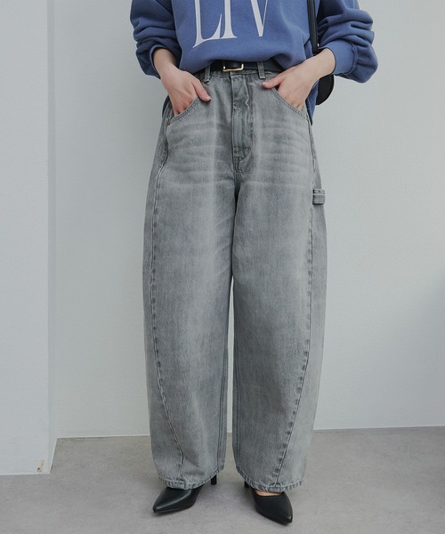pual ce cin ワイドパンツ ジーンズ デニム デニムパンツ セルビッチ
