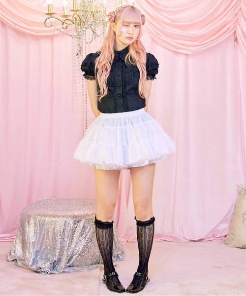 BODYLINE スカート ティアードフリルホイップパニエ : ZOZOTOWN Yahoo