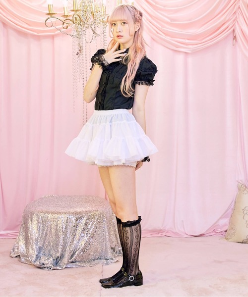 BODYLINE スカート ティアードフリルホイップパニエ : ZOZOTOWN Yahoo