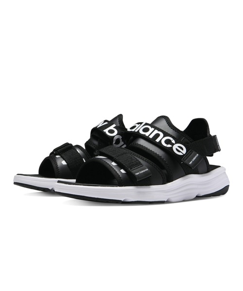 「New Balance」 サンダル 23.0cm ブラック×ホワイト メンズ_画像4