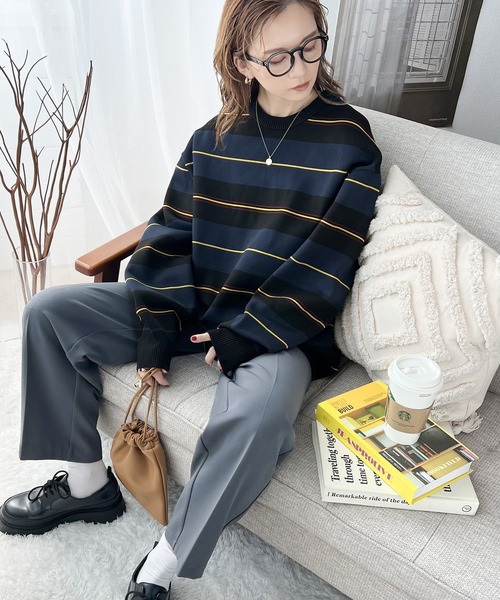「Java」 長袖ニット X-LARGE ネイビー レディース | Java | 02