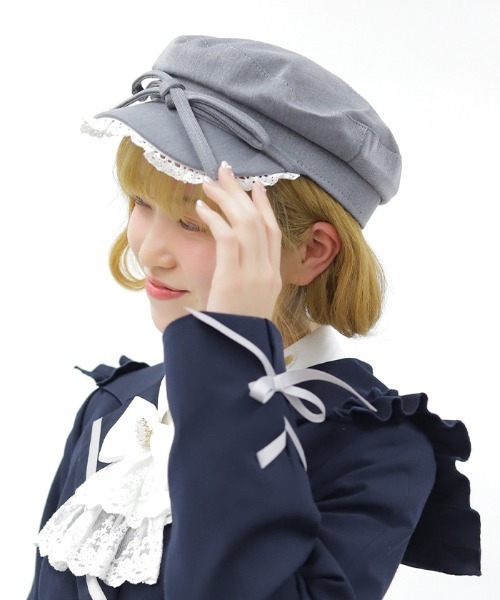 axes femme POETIQUE 帽子 ハット レースフリルキャスケット