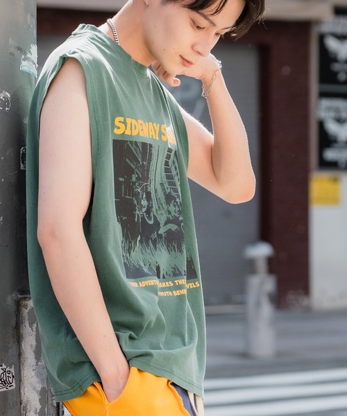 「SIDEWAY STANCE」 ノースリーブトップス X-LARGE グレー メンズ_画像3