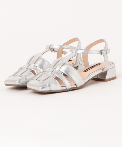 「PARADIS COULEUR」 フラットサンダル 23.5 シルバー レディース_画像6