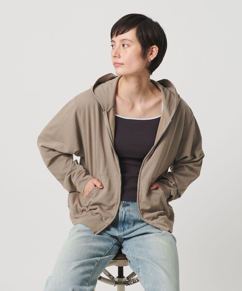 H BEAUTY&YOUTH ジップパーカー BEAUTY＆YOUTH UNITED ARROWS パーカー コットン UVカット ジップ