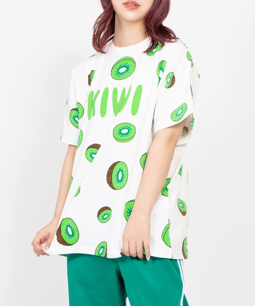 PUNYUS Tシャツ フード総柄Tシャツ（TOMATO KIWI RENNYU）[品番：PNYW0003843]｜PUNYUS