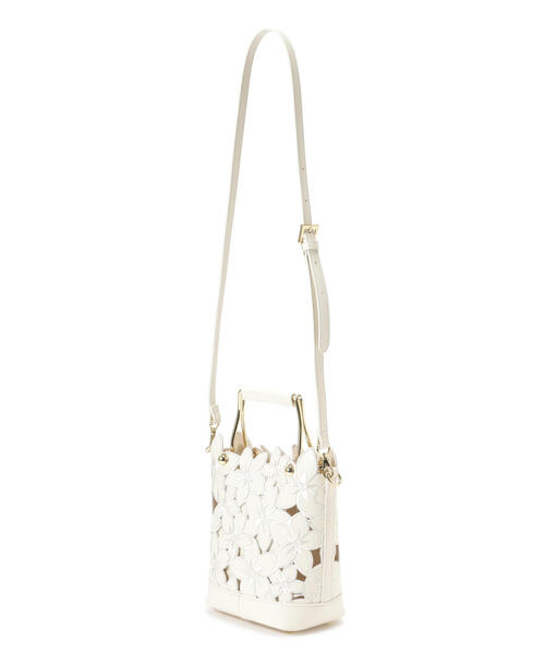 JILL STUART 2way バック Jill Stuart 2WAY Flower Shoulder Bag White W17.5 x H22 x D10.5cm