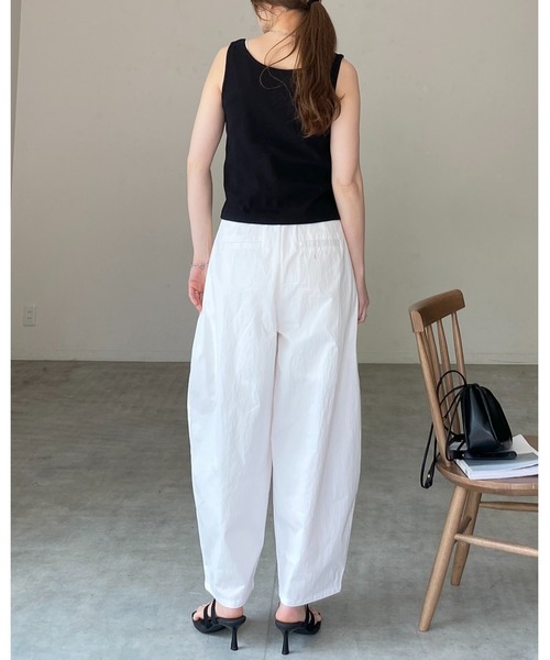 クロス&クロスリブタンク She's Closet タンクトップ ノースリーブ フロントオープン クロス