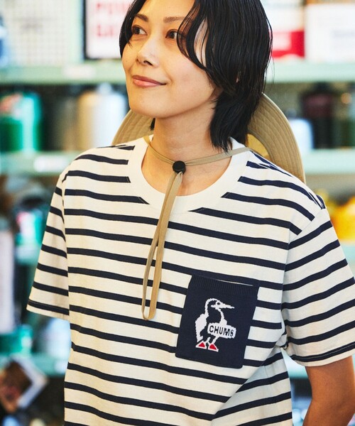 「CHUMS」 半袖Tシャツ MEDIUM ホワイト メンズ_画像4
