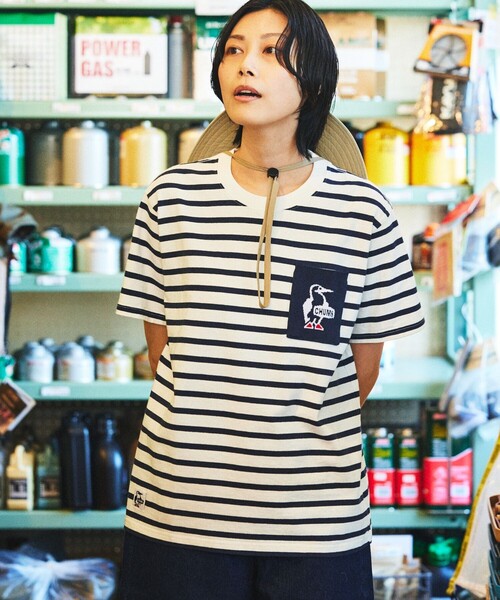 「CHUMS」 半袖Tシャツ MEDIUM ホワイト メンズ_画像6