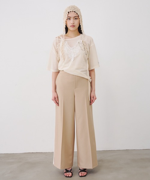 SOEMIN（ソミン） キャミソール Sheer velour lace camisole／シアー