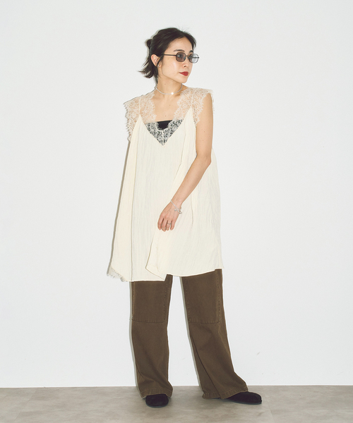 CITYSHOP（シティショップ） ブラウス シャツ LACE TANK ブラウス