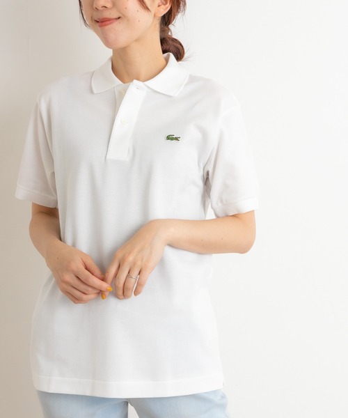 「LACOSTE」 半袖ポロシャツ 2 ブラック レディース_画像2