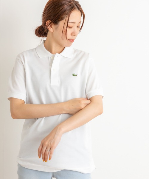「LACOSTE」 半袖ポロシャツ 2 ブラック レディース_画像6