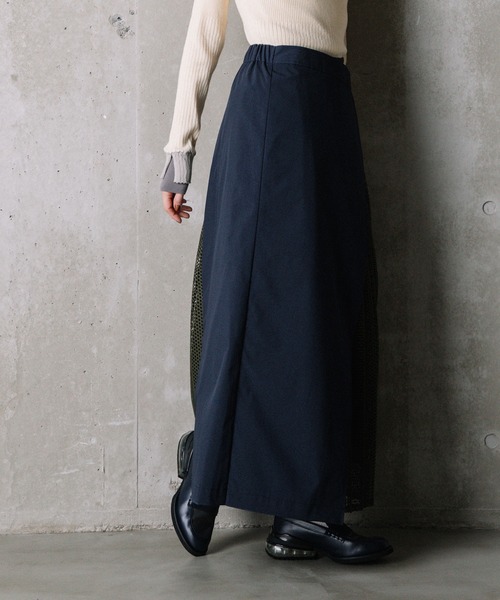 「MARECHAL TERRE」 ロングスカート MEDIUM ネイビー レディース_画像3