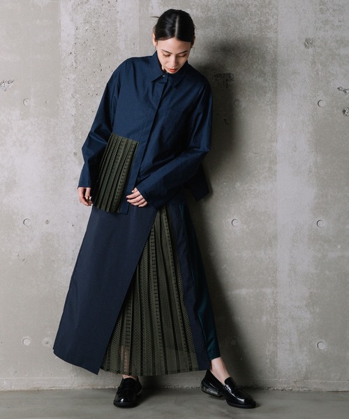 「MARECHAL TERRE」 ロングスカート MEDIUM ネイビー レディース_画像5
