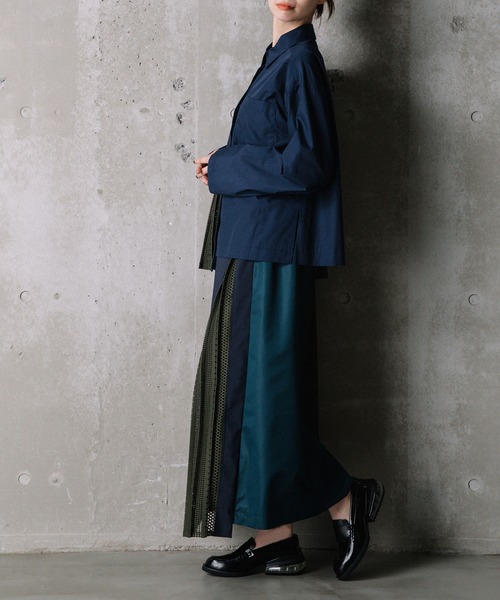 「MARECHAL TERRE」 ロングスカート MEDIUM ネイビー レディース_画像6