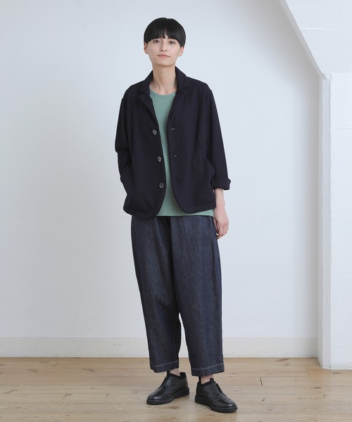 「Plantation」 テーラードジャケット M size ネイビー レディース_画像4