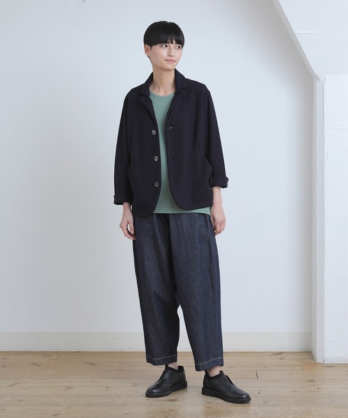 「Plantation」 テーラードジャケット M size ネイビー レディース_画像5