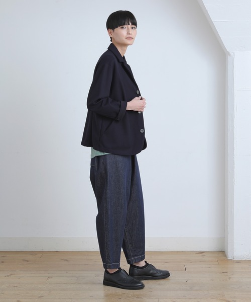 「Plantation」 テーラードジャケット M size ネイビー レディース_画像6