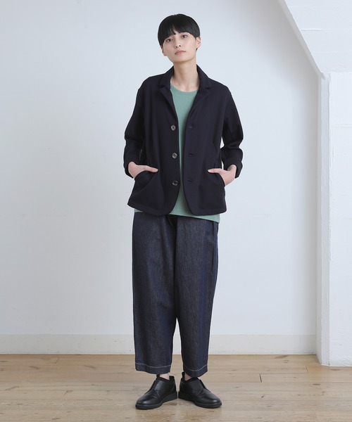 「Plantation」 テーラードジャケット M size ネイビー レディース_画像7