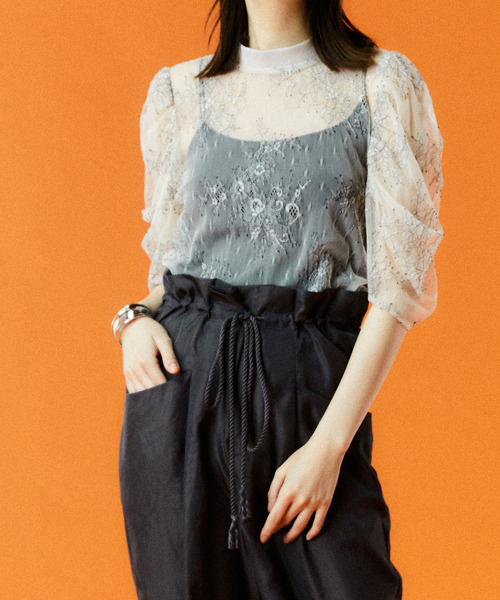 シャツ ブラウス ハイネックレースブラウス :56254796:ZOZOTOWN Yahoo