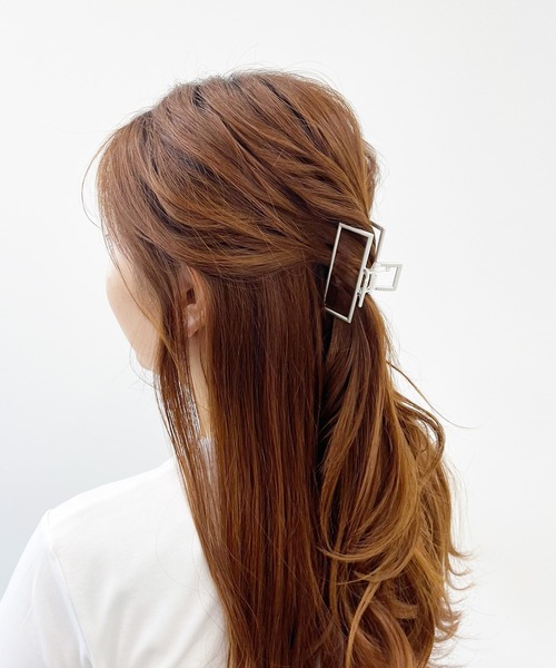 ヘアクリップ スクエアメタルバンスクリップ550円