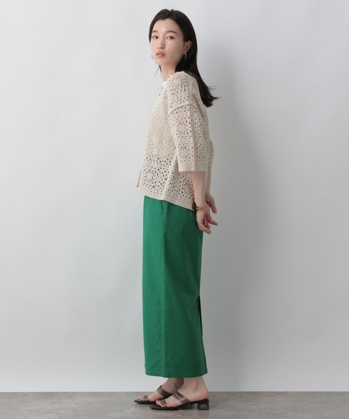 LOWRYS FARM tシャツ Tシャツ グラニースクエアカーディガン