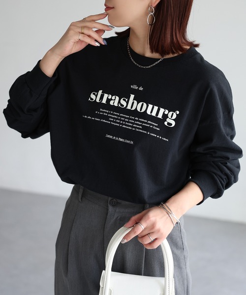 tシャツ GILDAN strasbourgプリントロンT レディース | Riberry | 17