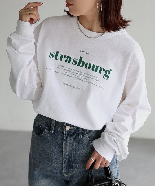 tシャツ GILDAN strasbourgプリントロンT レディース | Riberry | 04