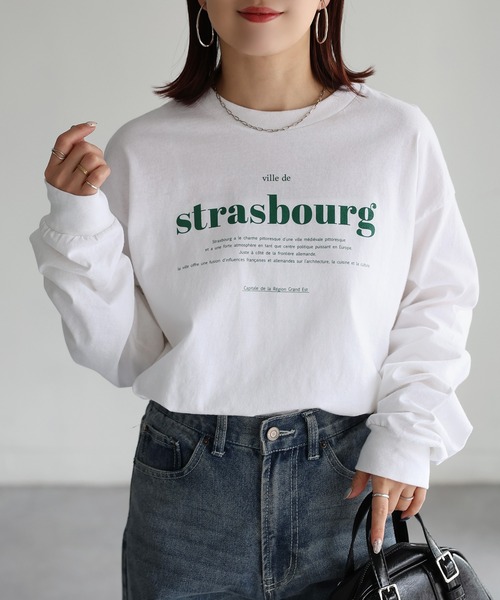 tシャツ GILDAN strasbourgプリントロンT レディース | Riberry | 05
