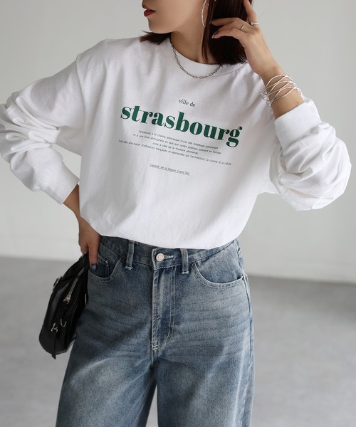tシャツ GILDAN strasbourgプリントロンT レディース | Riberry | 07