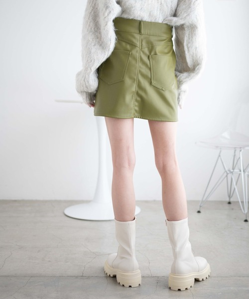 WEGO ミニスカート WEGO スカート WEGO/フェイクレザー台形ミニスカート : ZOZOTOWN