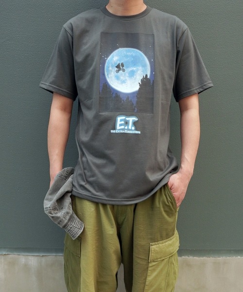 tシャツ Tシャツ E.TプリントユニセックスBIGTシャツ/プリントTシャツ  