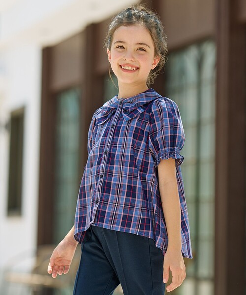 ブラウス シャツ 「110-140cm」ブリティッシュ キッズ 子供服 女の子 