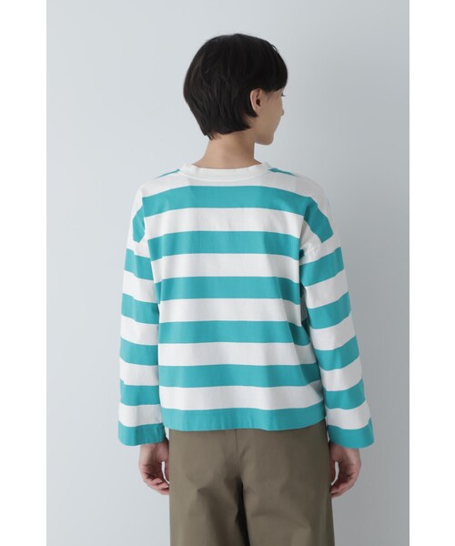 human woman（ヒューマンウーマン） tシャツ 太ボーダーカットソー