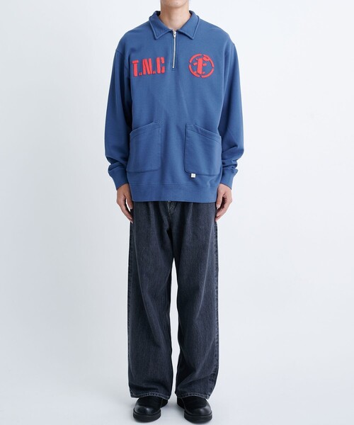 トレーナー スウェット 「FAF/フェイクアズフラワーズ」Half Zip