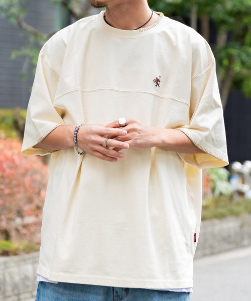 tシャツ 「JaVa ジャバコラボ」レトロモダンな大人カジュアルTee。Tシャツワンポイントハンド刺繍ピグメントTシャツ メンズ レディース | Java | 01