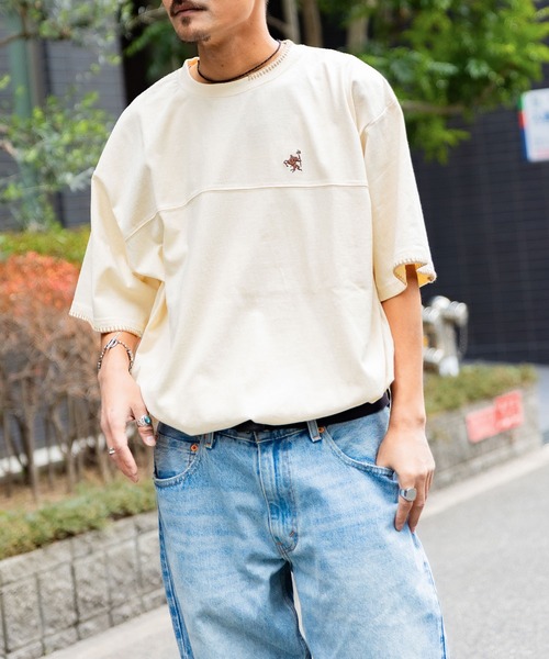 tシャツ 「JaVa ジャバコラボ」レトロモダンな大人カジュアルTee。Tシャツワンポイントハンド刺繍ピグメントTシャツ メンズ レディース | Java | 06