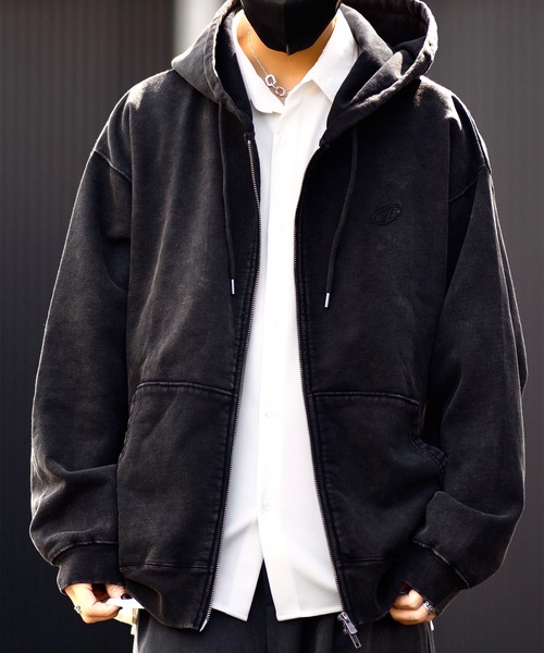 CLEL パーカー 「CLEL」Heavy Weight Logo Embroidered Full-Zip