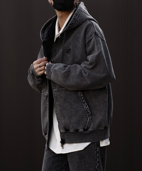 パーカー 「CLEL」Heavy Weight Logo Embroidered Full-Zip Hoodie/ヘビーウェイト ロゴ刺繍フルジップパーカー メンズ レディース | CLEL | 25