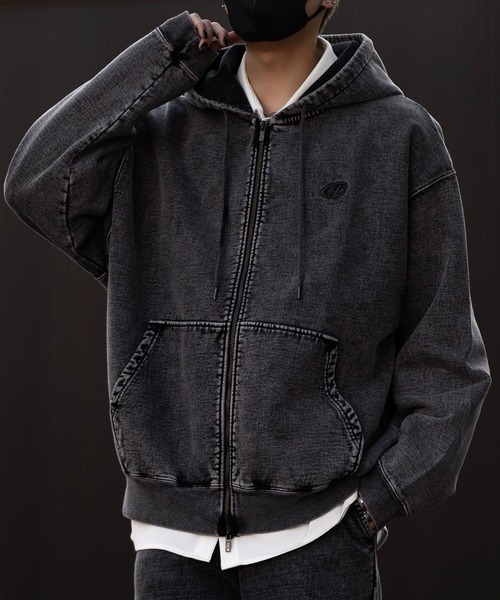 パーカー 「CLEL」Heavy Weight Logo Embroidered Full-Zip Hoodie/ヘビーウェイト ロゴ刺繍フルジップパーカー メンズ レディース | CLEL | 29