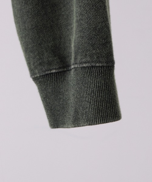 CLELヘビーウェイト ロゴ刺繍ジップパーカー　チャコールグレー CLEL パーカー 「CLEL」Heavy Weight Logo Embroidered Full-Zip