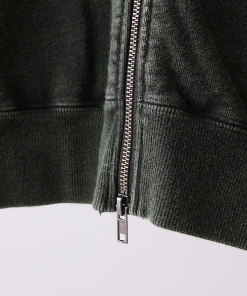 CLEL ダブルジップパーカー CLEL パーカー 「CLEL」Watermark Knitting Mesh Zip Parka