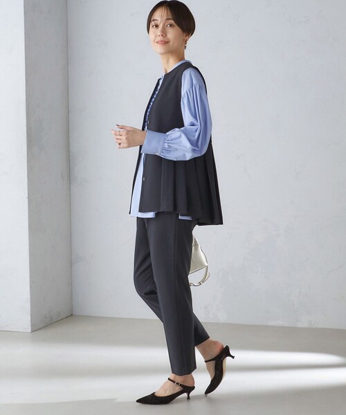 SHIPSシップス ダブルクロスジレ&パンツ セットアップ SHIPSダブルクロスジレ&パンツ セットアップ 【公式通販】