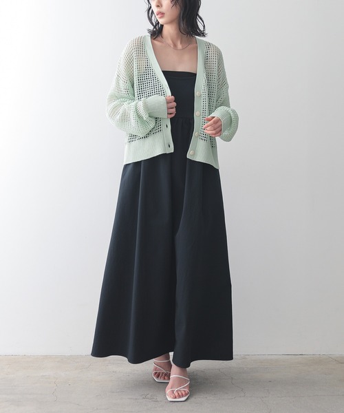 美品 25ss nonnative メッシュ ニット カーディガン for/c カーディガン 「新色追加」メッシュニットカーディガン