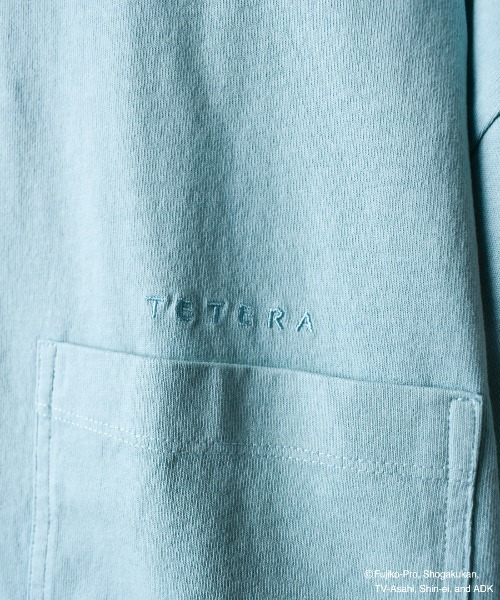TETERA tシャツ 「TETERA×ドラえもん」OVER DYE T-SH-L-LGRAY