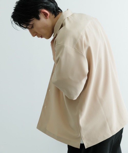 セットアップ　ITEMS URBAN RESEARCH ベージュ半袖シャツ　L ITEMS URBANRESEARCH シャツ 「セットアップ対応」吸水速乾