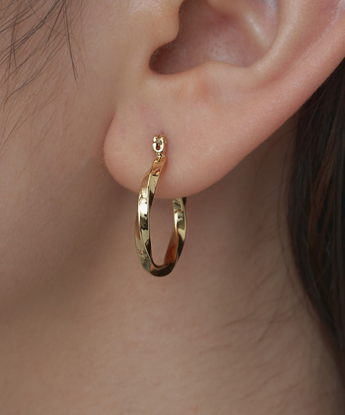 4quince ピアス ツイストラインピアス レディース : ZOZOTOWN