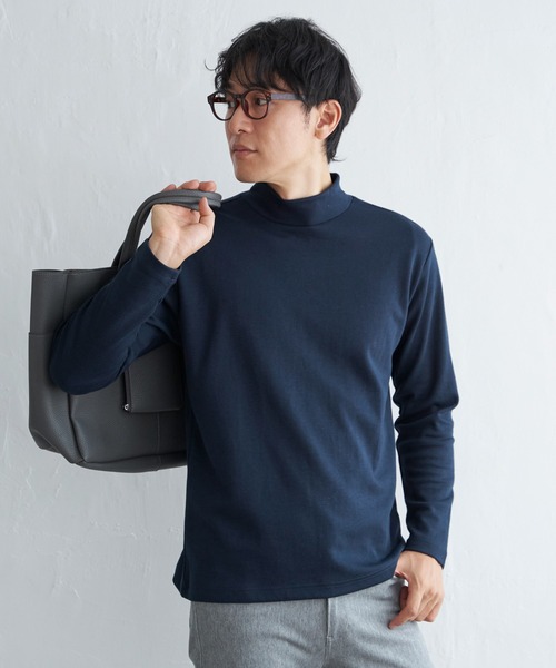ikka（イッカ） tシャツ ポンチモックネックロンTシャツ メンズ